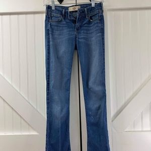 Hollister medium wash boots cut size 1 short